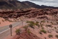 Road trough the beatiful mountain range around Cafayate in the argentinien andes near salta, south america