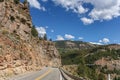 Road trough the Rocky Mountains in Colorado Royalty Free Stock Photo