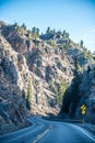 Road trough the Rocky Mountains in Colorado USA Royalty Free Stock Photo