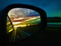 On the road. True colours, sunset, fairytale and romanticism Royalty Free Stock Photo