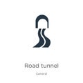 Road tunnel icon vector. Trendy flat road tunnel icon from general collection isolated on white background. Vector illustration Royalty Free Stock Photo