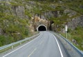 Road tunnel in norwegian mountains Royalty Free Stock Photo