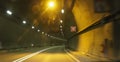 road tunnel with orange lights Royalty Free Stock Photo