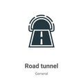 Road tunnel vector icon on white background. Flat vector road tunnel icon symbol sign from modern general collection for mobile Royalty Free Stock Photo