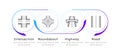 Road types infographic 4 steps Royalty Free Stock Photo