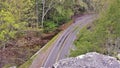 Road Under Backbone Rock Royalty Free Stock Photo