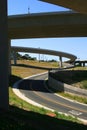Road Under the Freeway Ramps Royalty Free Stock Photo