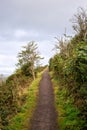 Road uphill, Holyrood park, Edinburgh Royalty Free Stock Photo