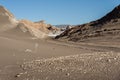 Road at Valle de la Luna Moon Valley in Atacama Desert near San Pedro de Atacama, Antofagasta - Chile Royalty Free Stock Photo