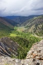 Road through valley in Cariboo-Chilcotin region of British Columbia