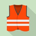 Road vest icon, flat style