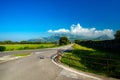 Road and view of Mount Polveracchio Royalty Free Stock Photo