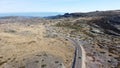 The road with a view to the Serra Da Estrela Natural Park in Portugal Royalty Free Stock Photo