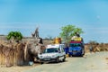 Road through village in central Madagascar