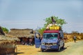 Road through village in central Madagascar