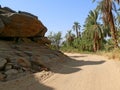 The road between Wadi Halfa and Khartoum. Royalty Free Stock Photo