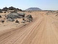 The road between Wadi Halfa and Khartoum.