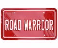 Road Warrior Words License Plate Business Traveler Salesperson