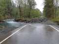 Road washout Royalty Free Stock Photo