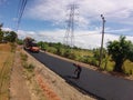 Road way asphalt construction site in sri lanka