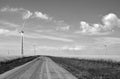 Road through Wind farm Royalty Free Stock Photo