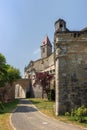 A road winding next to the walls Royalty Free Stock Photo