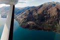 A road winds around Lake Wakatipu near Queenstown, New Zealand Royalty Free Stock Photo