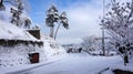 Road and winter at Takayama, Japan