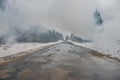 Road in wintry countryside Royalty Free Stock Photo