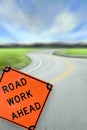 Road Work Ahead Concept Royalty Free Stock Photo