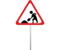 Road work ahead Royalty Free Stock Photo