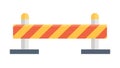 Road Work Barrier Icon, Construction and Caution Symbol. vector design Generative AI Royalty Free Stock Photo