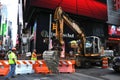 Road work in Manhattan, New York City Road Construction