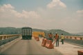 road work on a highway in Mexico - may 2023