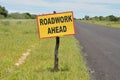 Road work sign