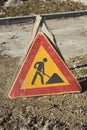 Road work sign Royalty Free Stock Photo