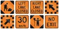 Road Work Signs in Ontario - Canada