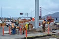 Road workers of San Francisco parkway tunnels at work