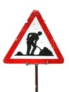 Road works sign