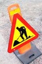 Road works sign Royalty Free Stock Photo
