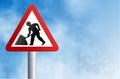 Road works sign Royalty Free Stock Photo