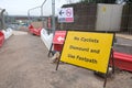 Road works sign