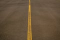 Road with yellow line in the middle Royalty Free Stock Photo