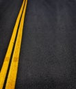 Road with Yellow Lines Royalty Free Stock Photo