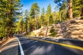 Road in the Yosemite National Park during a Sunny Day, California Royalty Free Stock Photo