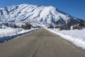 Road at Ziria mountain on a winter day, South Peloponnese, Greece