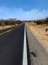 A roadbed of the asphalt.