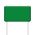 Blank freeway sign isolated on white background. free space for text.