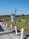 Roadblock at the former GDR border