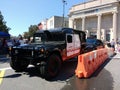 Roadblock, Military Style HV-1 Hummer, Rutherford Police Emergency Vehicle Royalty Free Stock Photo